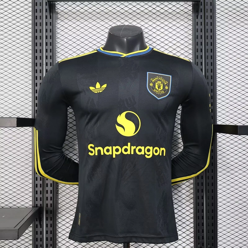 Manchester United Authentic Third Away Long Sleeve Jersey Shirt 2025/26