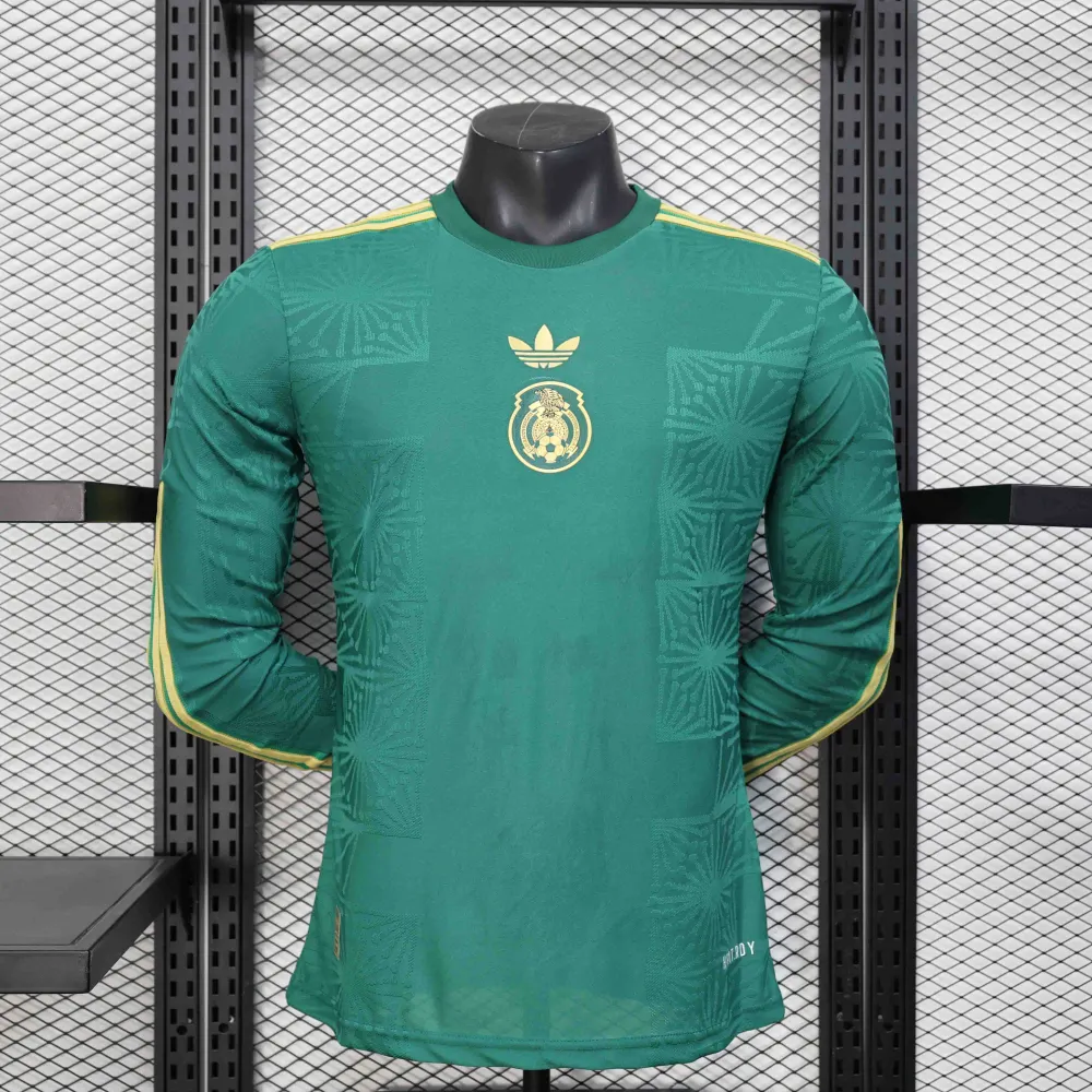 Mexico Authentic Green Special Long Sleeve Soccer Jersey 2025