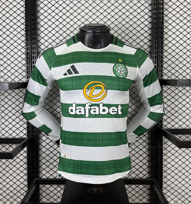 Celtic Authentic Soccer Jersey Home Long Sleeve Shirt 2025-26