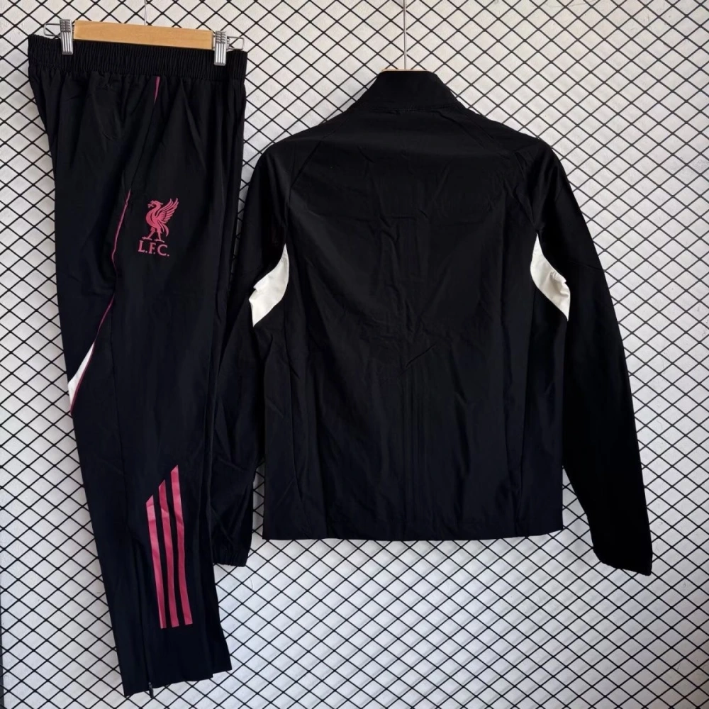 Liverpool Windbreaker With Pants Black 2025/26