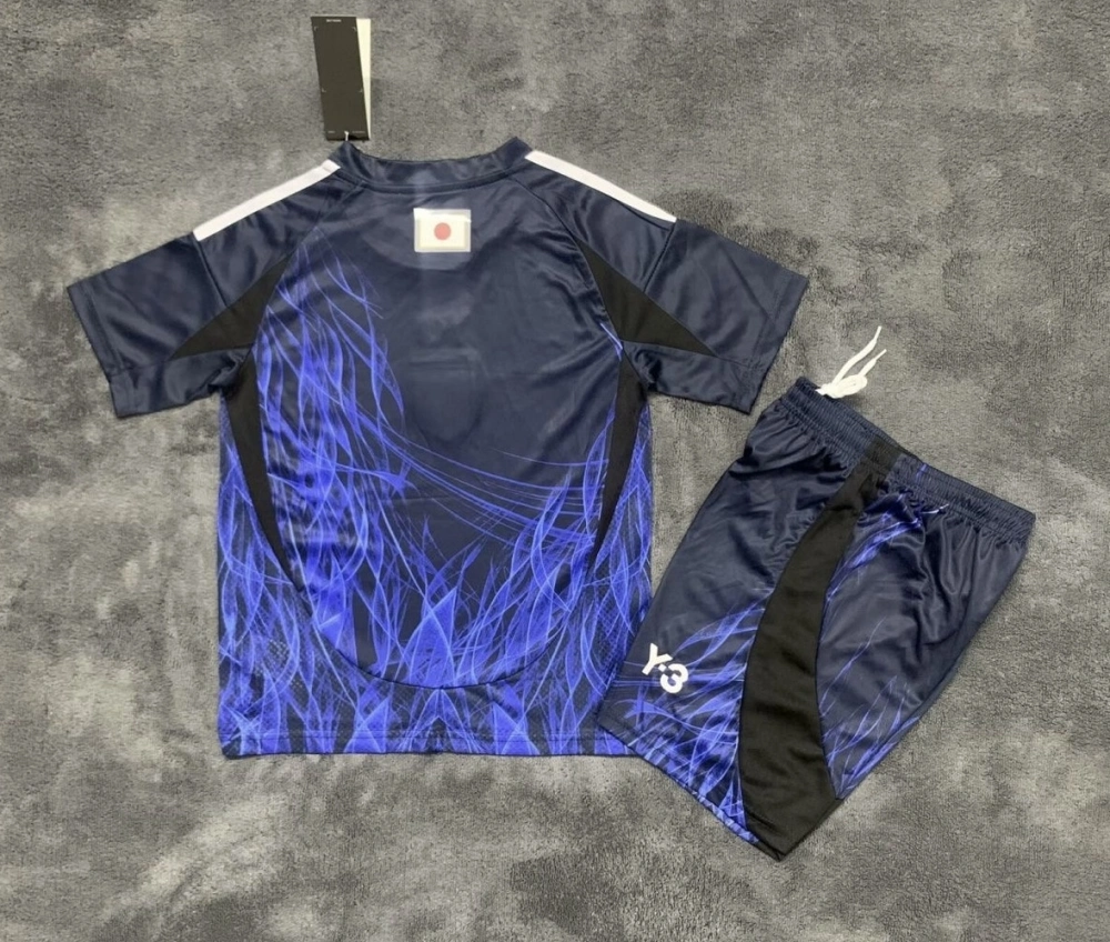 Japan X Y-3 Soccer Jersey Home Kids Kit Jersey+Shorts 2024-25