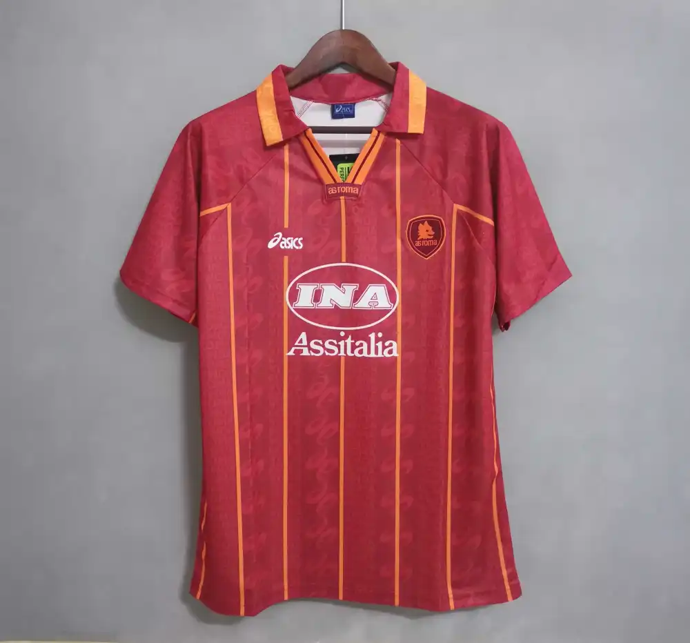 Roma Retro Soccer Jersey Home Custom Shirt 1996/97