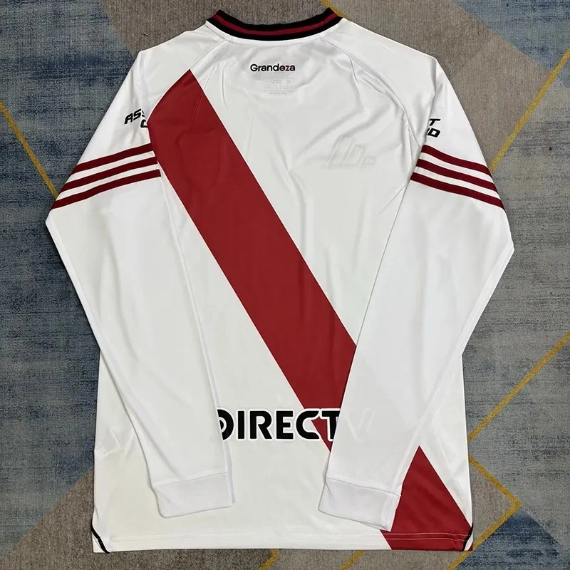 River Plate Soccer Jersey Home Long Sleeve Custom Shirt 2025/26