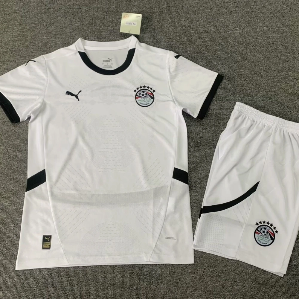 Egypt Soccer Jersey Away Kids Kit Jersey+Shorts 2024-25