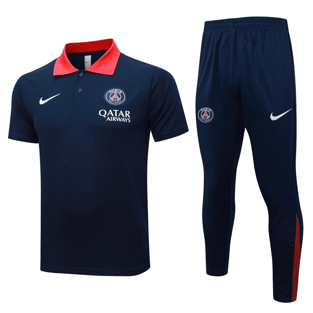 PSG Training Kit (Polo+Pants) Cyan 2025/26
