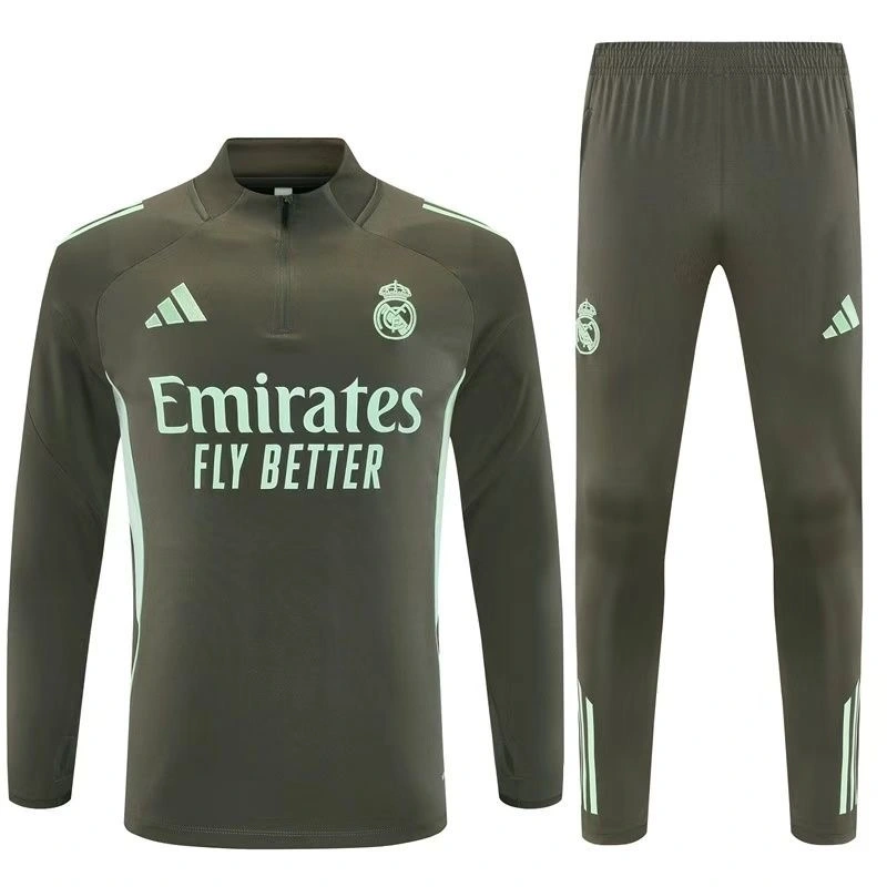 Kids Real Madrid Training Kit (Sweatshirt+Pants) Brown 2025/26