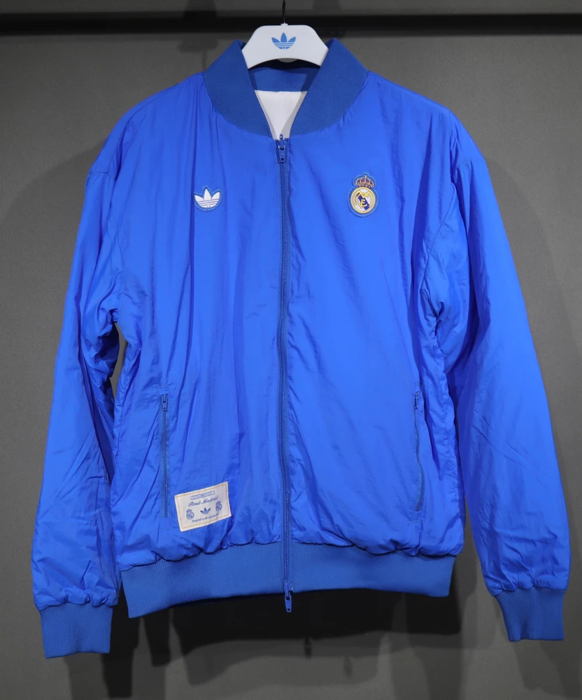 Real Madrid Terrace Icons Reversible Double-Sides Cotton Windbreaker Jacket 2025-26