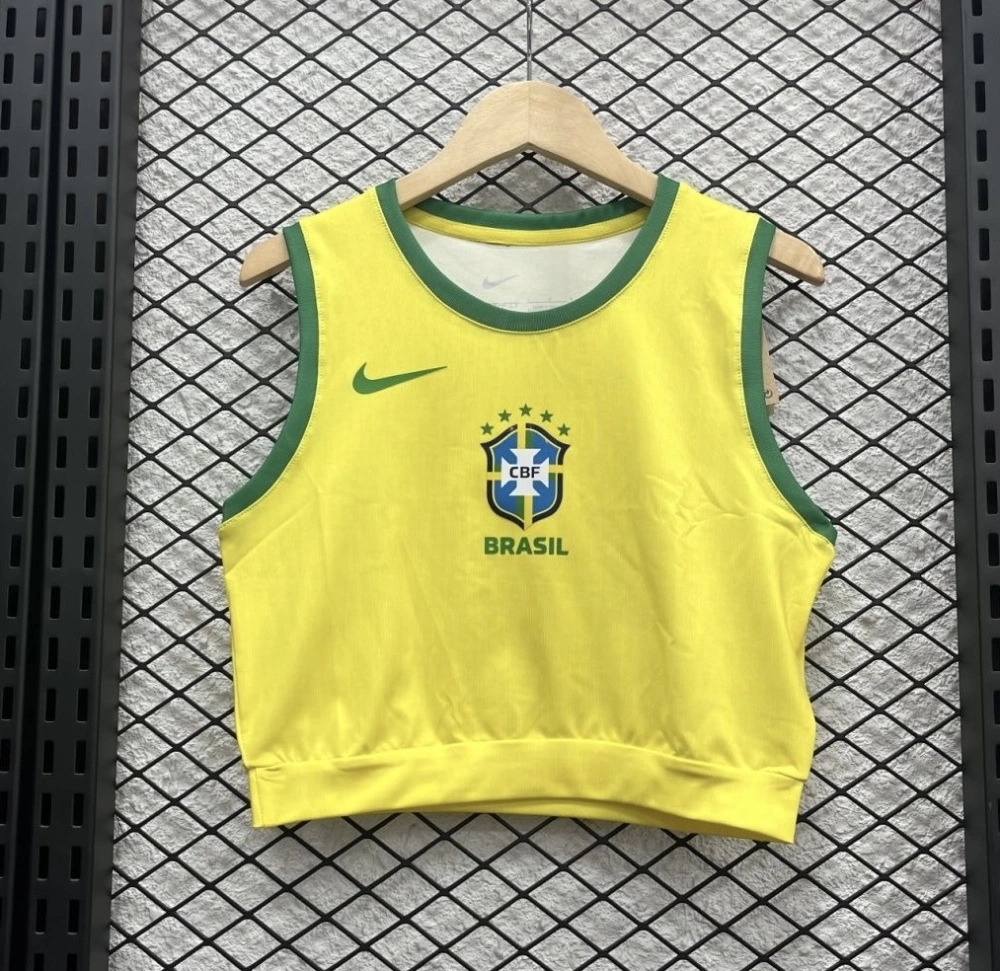 Brazil Soccer Jersey Home Women's Vest 2025