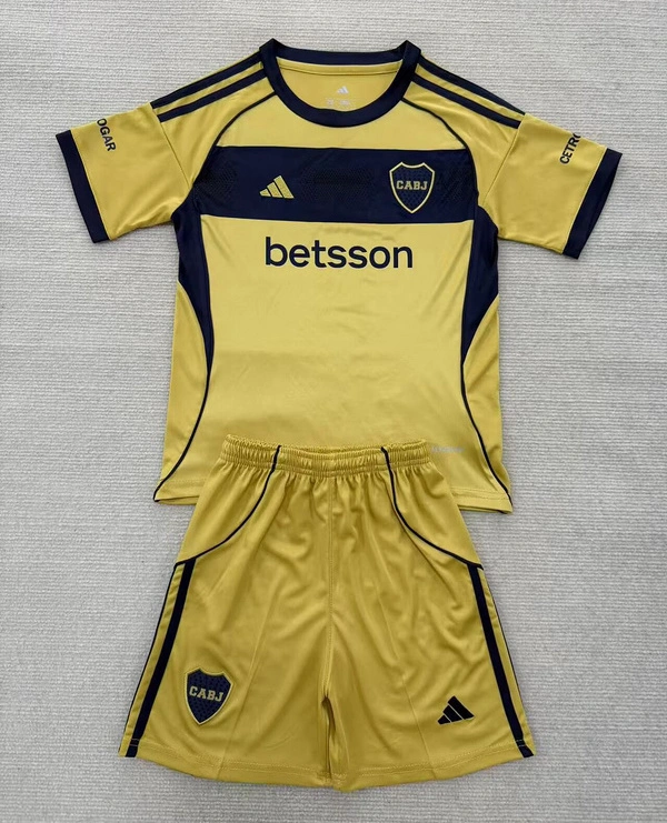 Boca Juniors Soccer Jersey Away Kids Kit Jersey+Shorts 2025/26