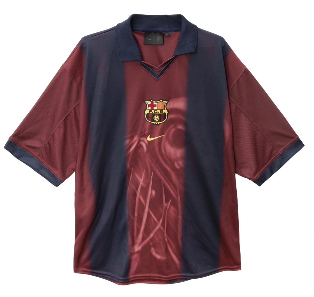 Authentic CJ X FC BARCELONA RETRO 2000/01 HOME SKELETON JERSEY