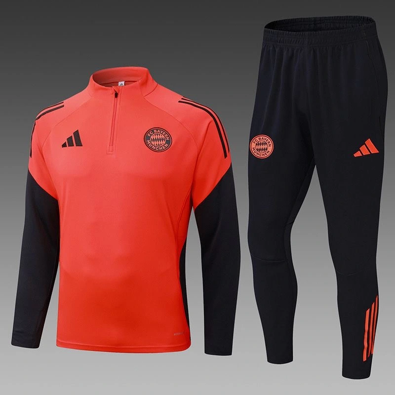 Kids Bayern Munich Training Kit (Sweatshirt+Pants) Orange 2025/26
