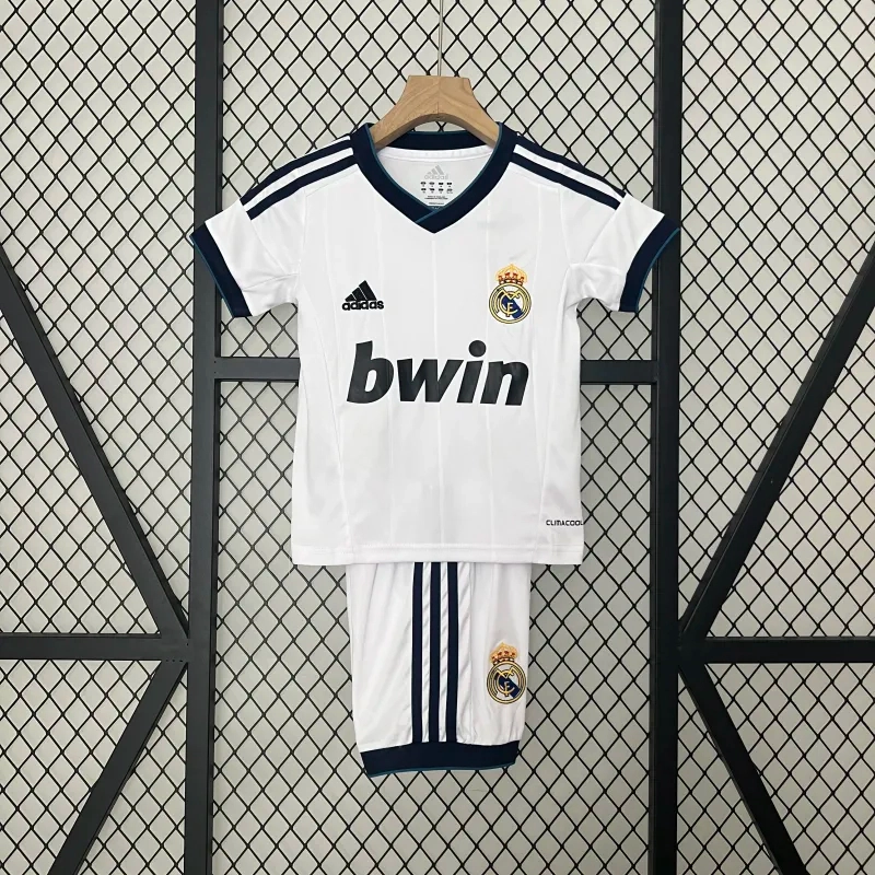 Real Madrid Retro Jersey Home Kids Kit Jersey+Shorts 2012/13