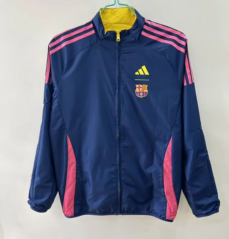 Barcelona Reversible Double-Sides Windbreaker Jacket Yellow&Blue 2025/26