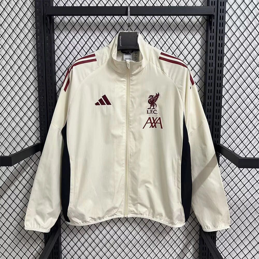 Liverpool Windbreaker Jacket Off-White 2025/26