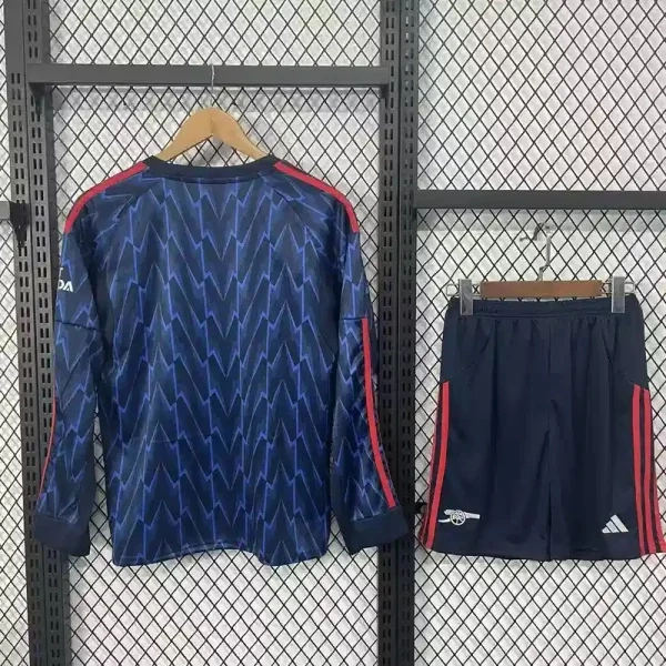 Arsenal Soccer Jersey Away Kids Long Sleeve Kit Jersey+Shorts 2025/26