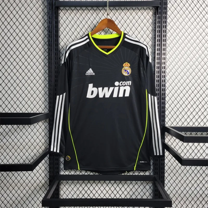 Real Madrid Retro Jersey Away Long Sleeve Soccer Custom Shirt 2010/11