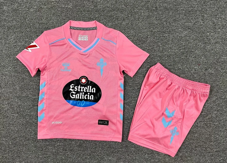 Celta Vigo Soccer Jersey Third Away Kids Kit Jersey+Shorts 2025/26