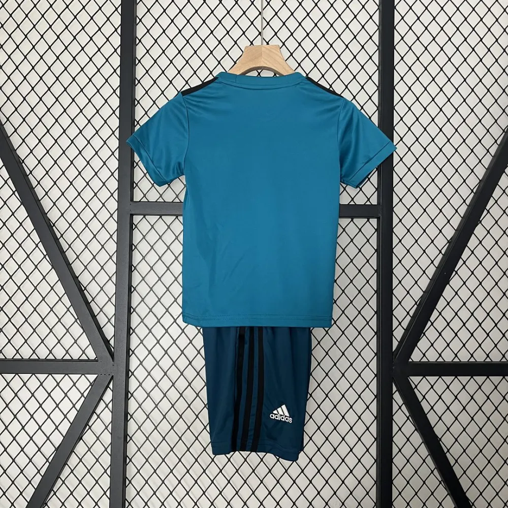 Real Madrid Retro Jersey Third Away Kids Kit Jersey+Shorts 2017/18