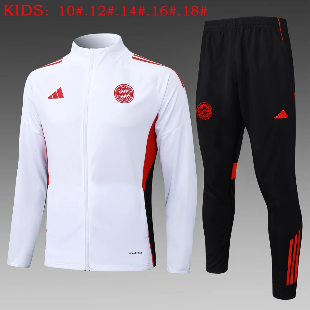 Kids Bayern Munich Training Kit (Jacket+Pants) White 2025/26