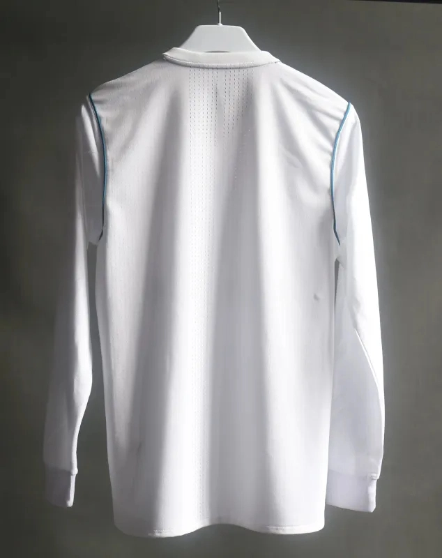 Real Madrid Authentic Retro Jersey Home Long Sleeve Soccer Shirt 2017/18