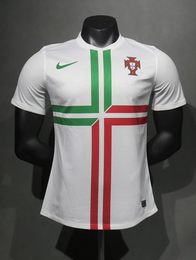 Portugal Retro Authentic Soccer Jersey Away Shirt Euro 2012