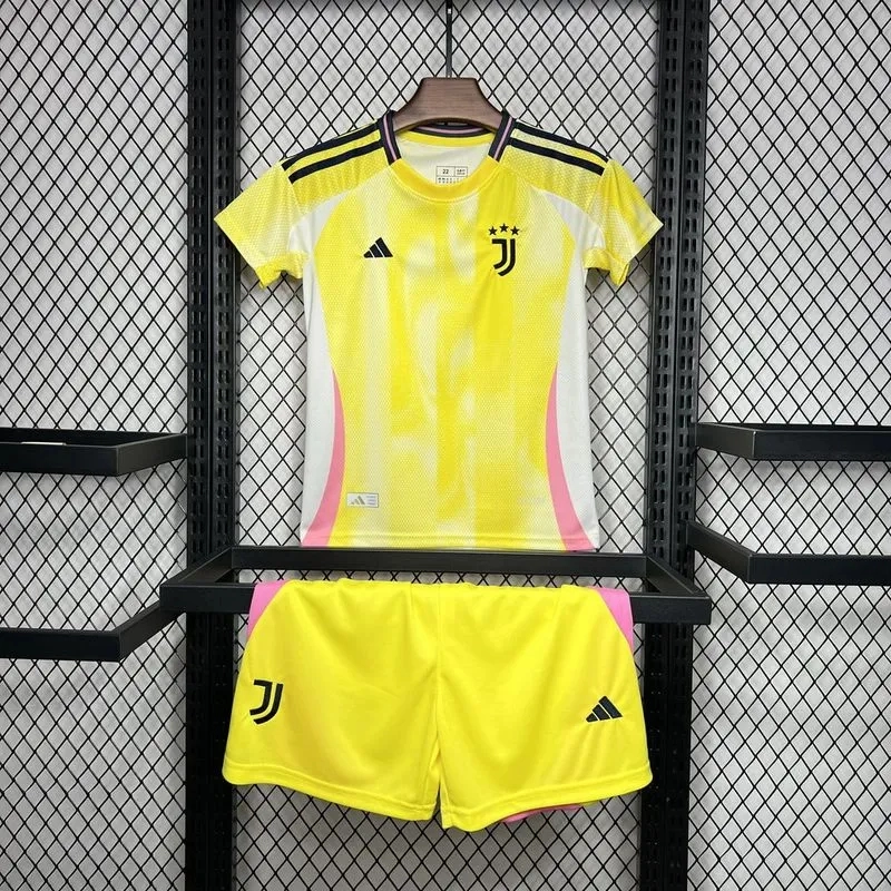 Juventus Soccer Jersey Away Kids Kit Jersey+Shorts 2024/25