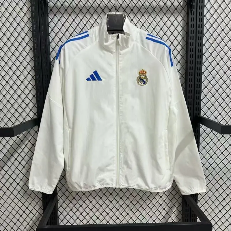 Real Madrid Windbreaker Jacket White 2025-26