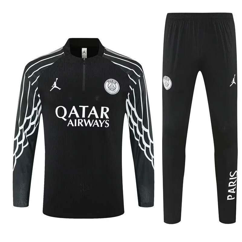 PSG Training Kit (Sweatshirt+Pants) Black 2025/26
