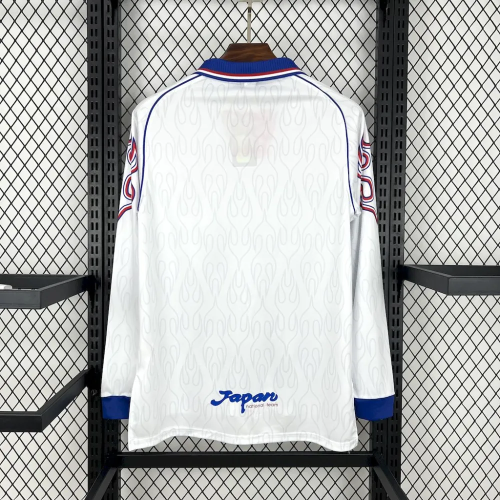 Japan Retro Soccer Jersey  Away Custom Long Sleeve Shirt 1998