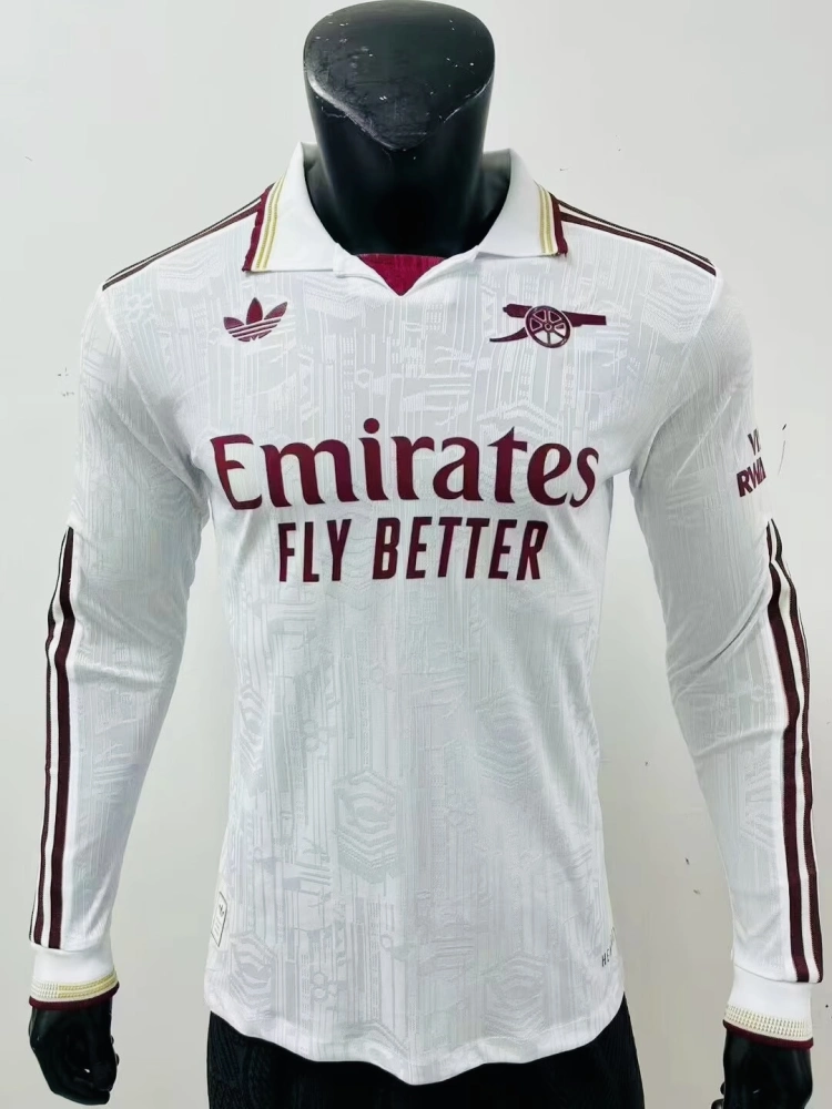 Arsenal Authentic Soccer Jersey Third Away Long Sleeve Shirt 2025/26