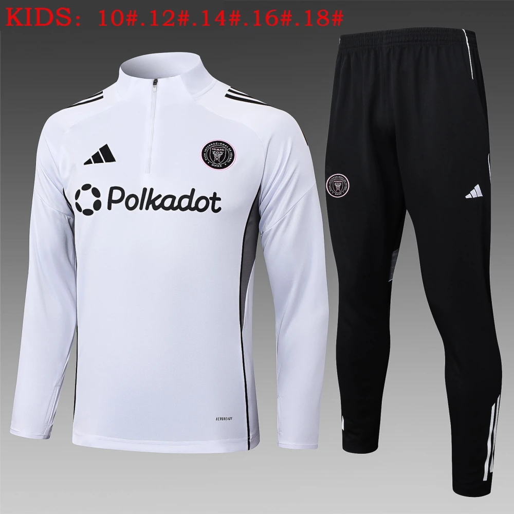 Kids Inter Miami Training Kit (Sweatshirt+Pants) White 2025