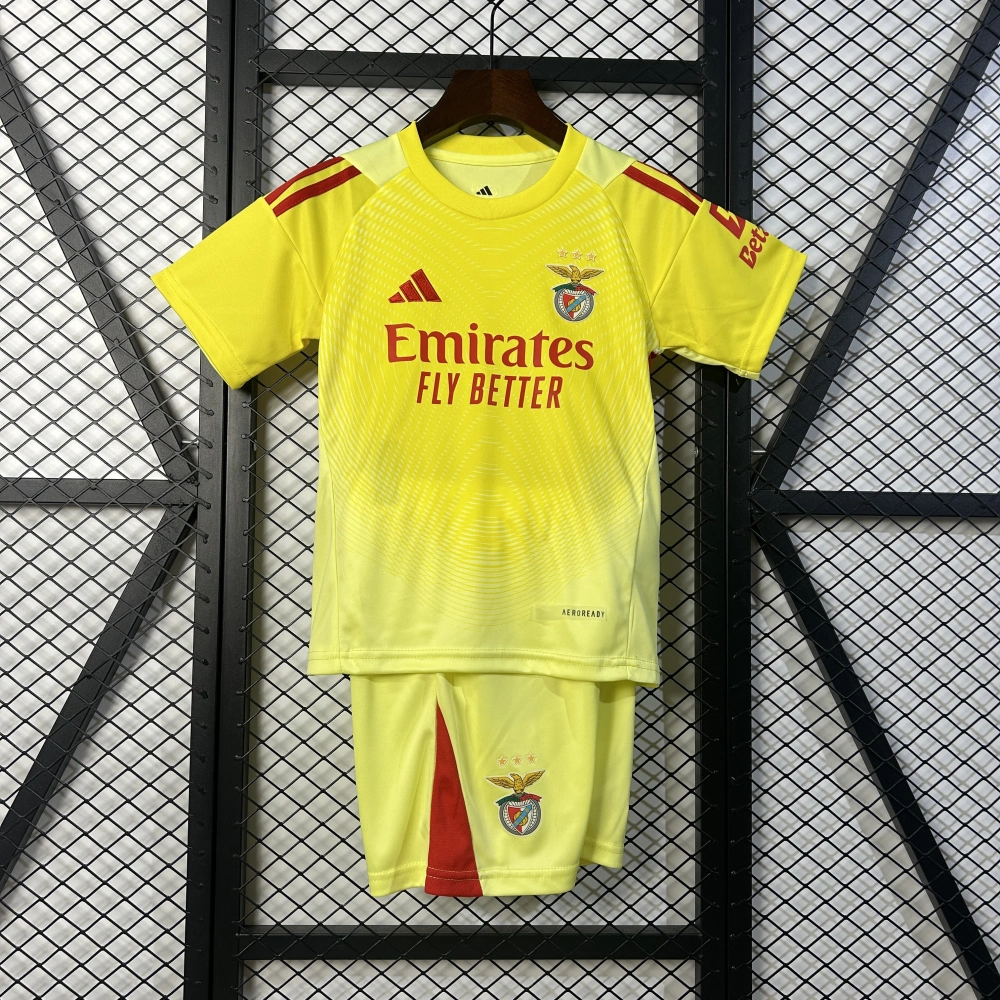 Benfica Soccer Jersey Goalkeeper Kids Kit Jersey+Shorts 2025/26