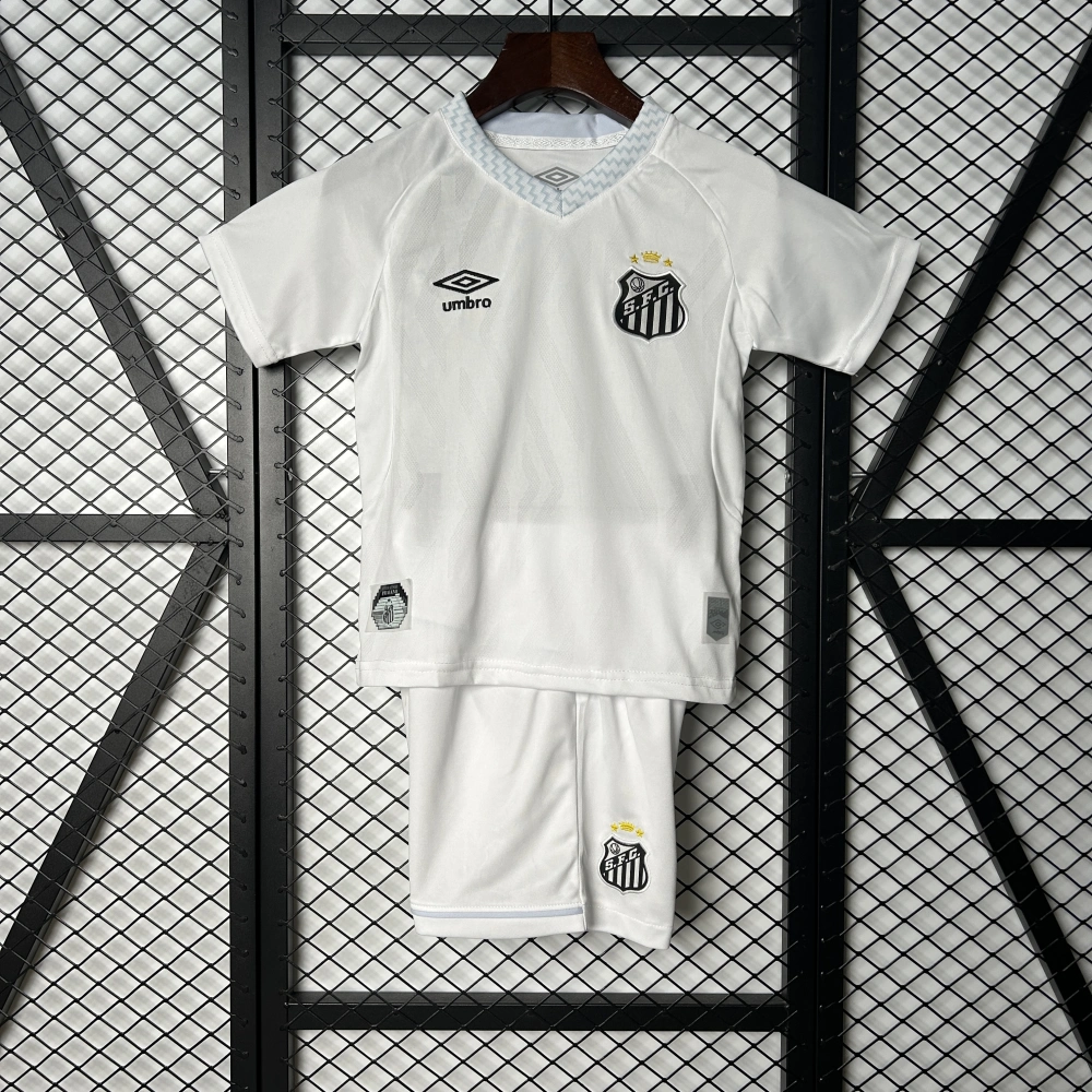 Santos FC Soccer Jersey Home Kids Kit Jersey+Shorts 2025