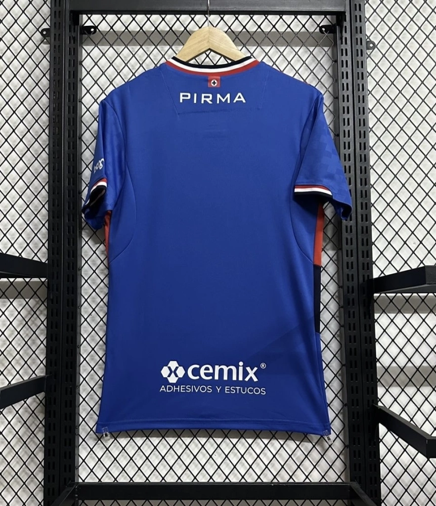 Cruz Azul Soccer Jersey Home Custom Shirt 2025-26 - With Sponsor