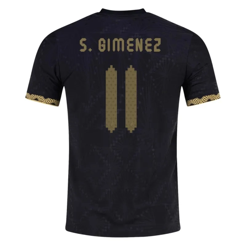 S. GIMENEZ #11 Mexico Authentic Gold Cup Black Special Soccer Jersey 2025
