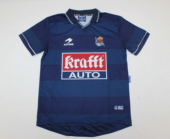 Real Sociedad Retro Soccer Jersey Home Custom Shirt 1998/00
