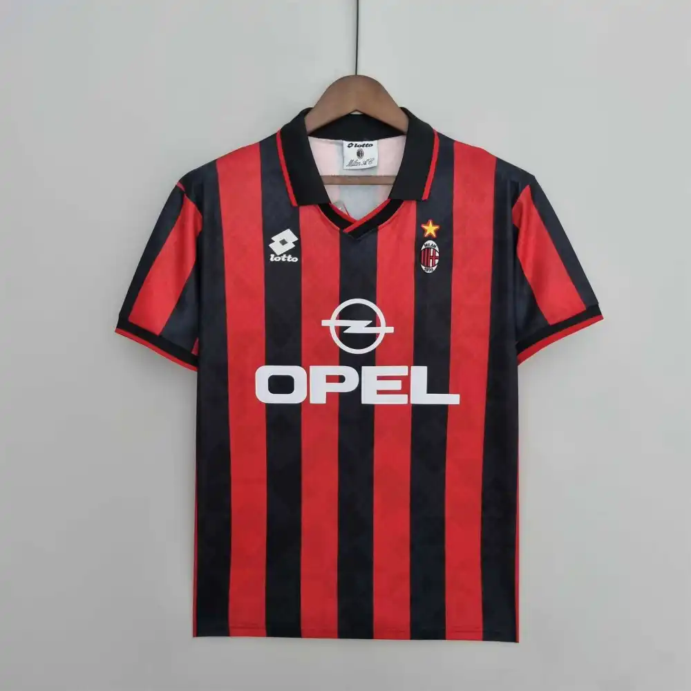 Maldini #3 AC Milan Retro Soccer Jersey Home Shirt 1995/96