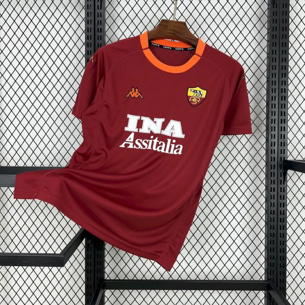 Roma Retro Soccer Jersey Home Custom Shirt 2000/01