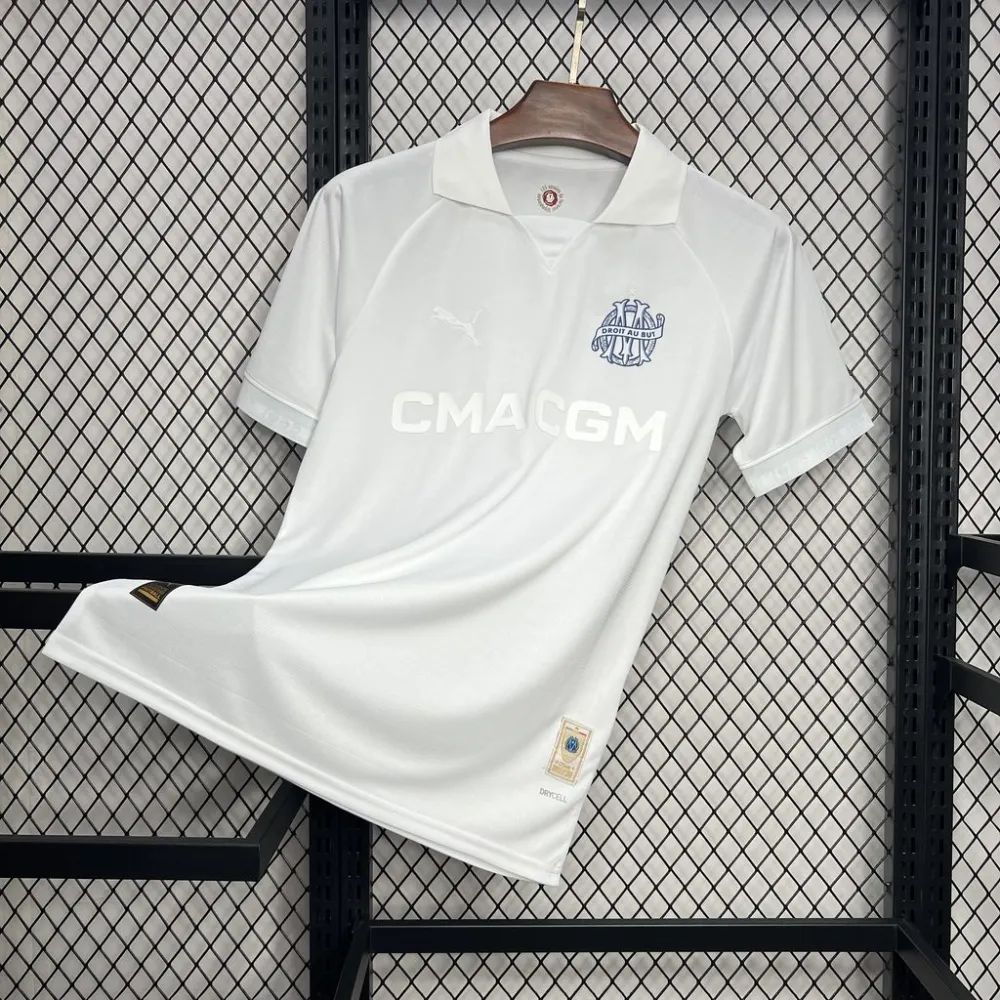 Marseille Soccer Jersey 125th Anniversary White Custom Shirt 2024/25