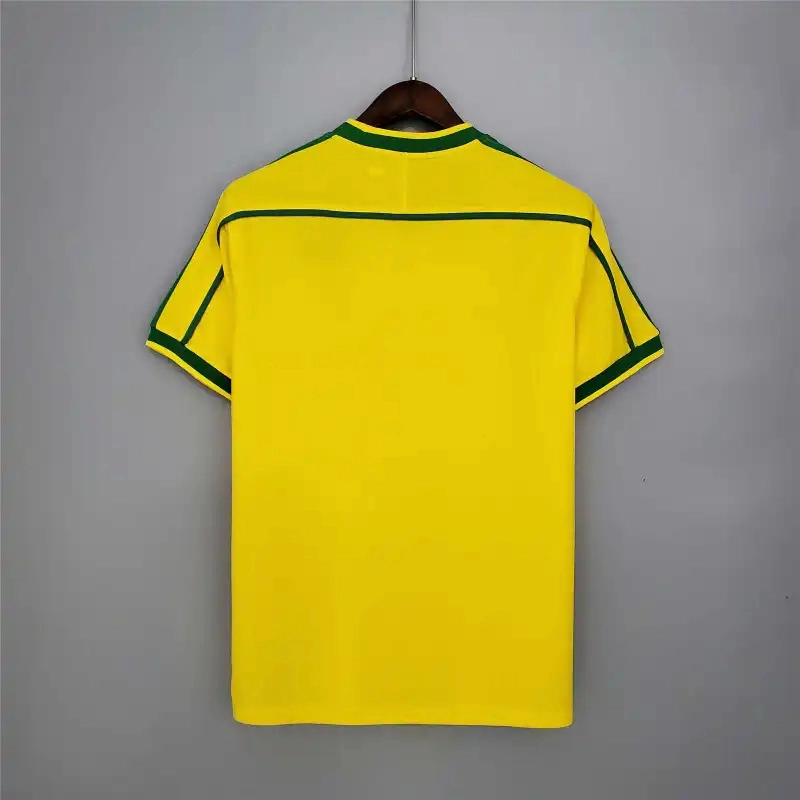Brazil Retro Jersey Custom Home Soccer Jersey 1998