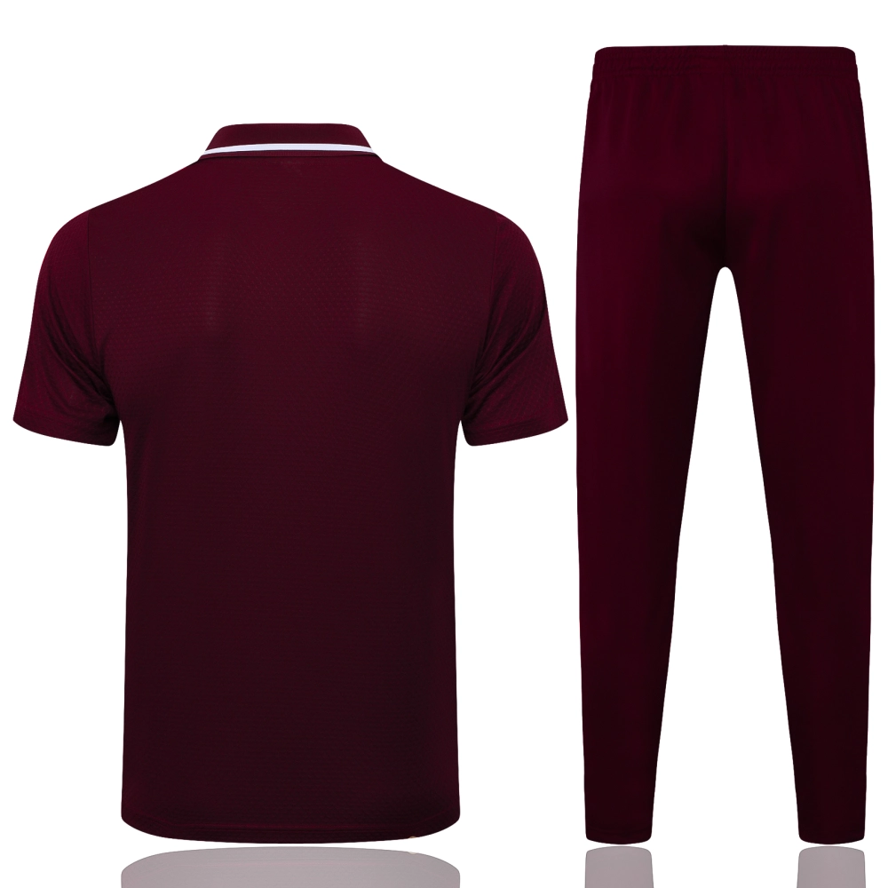 Bayern Munich Training Kit (Polo+Pants) Deep Red 2025/26