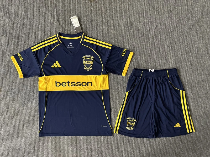Boca Juniors Soccer Jersey Home Kids Kit Jersey+Shorts 2025/26
