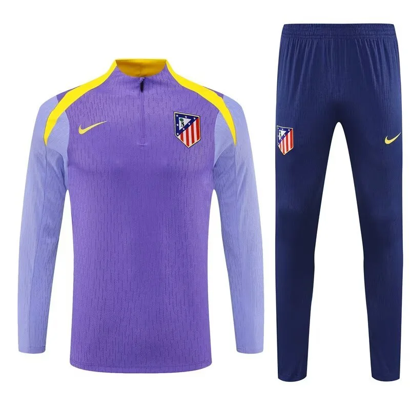 Atletico Madrid Authentic Training Kit (Sweatshirt+Pants) Purple 2025/26 - Player Version