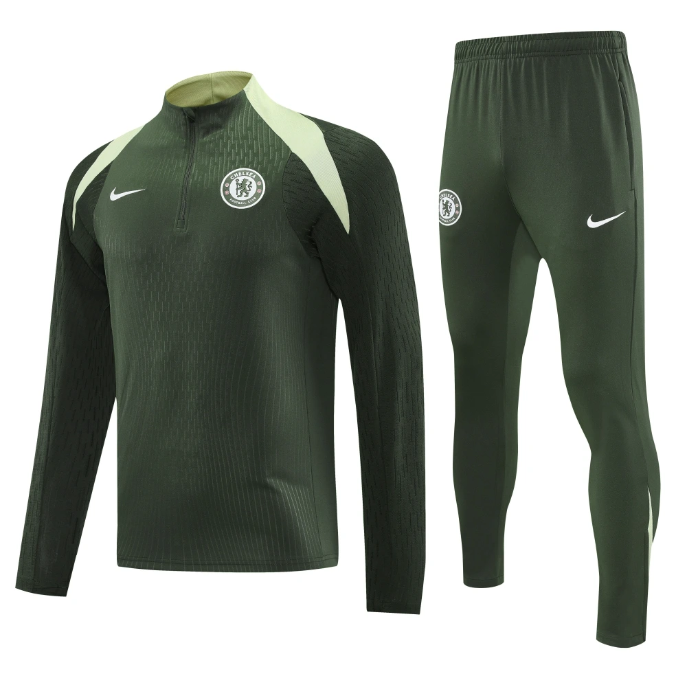 Chelsea Authentic Training Kit (Sweatshirt+Pants) Deep Green 2025/26 - Player Version
