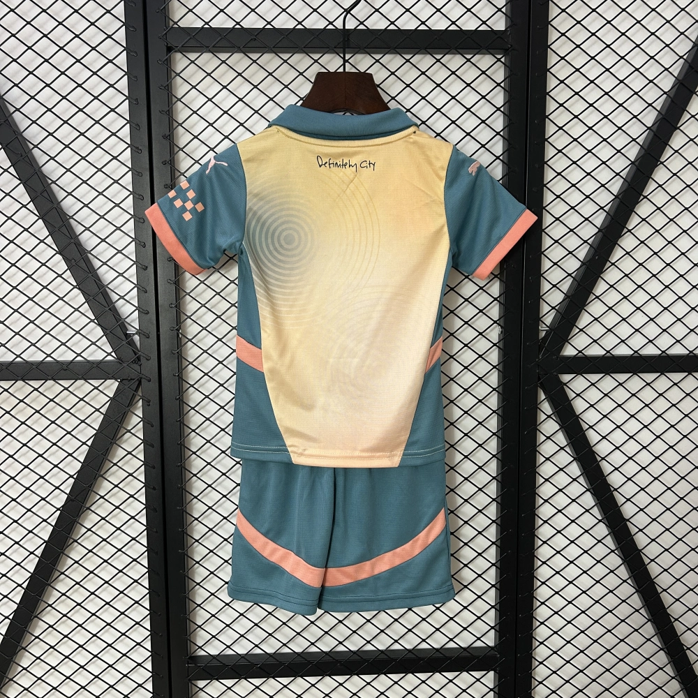 Manchester City Fourth Away Kids Kit Jersey+Shorts 2024/25