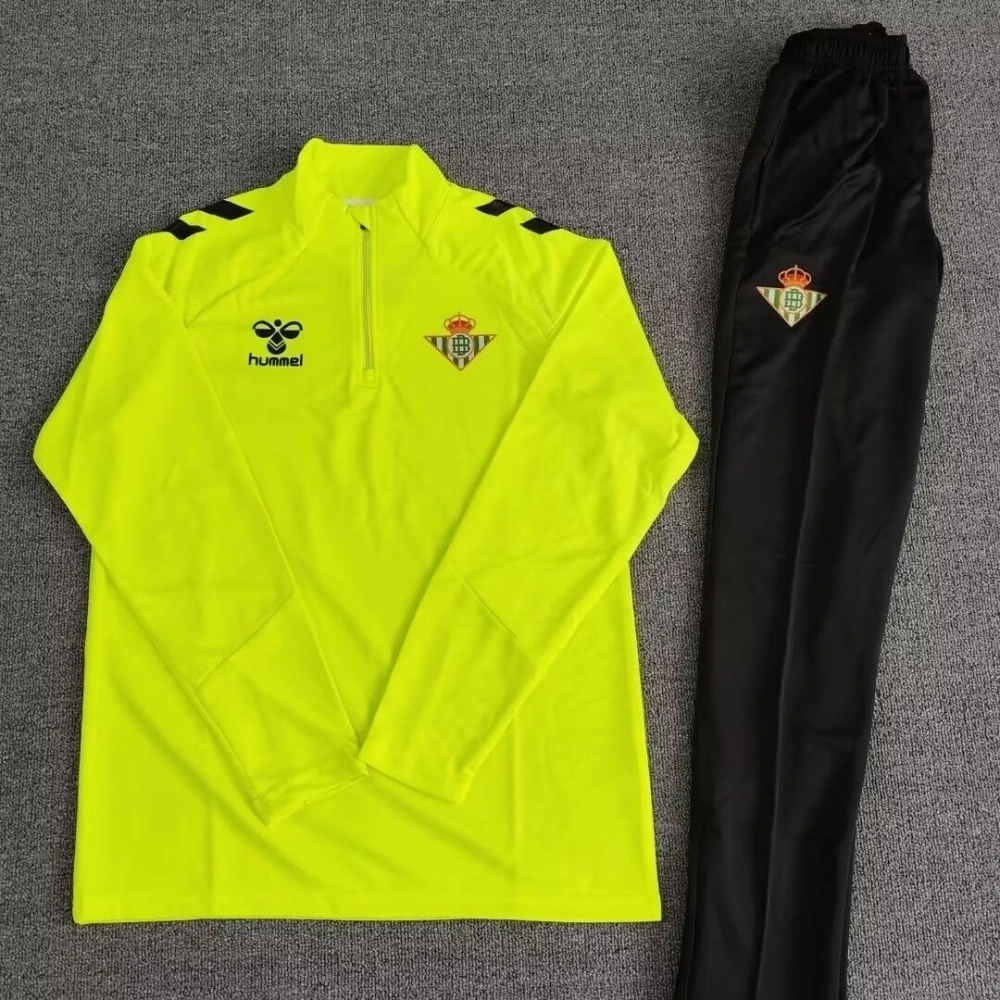 Kids Real Betis Training Kit (Sweatshirt+Pants) Yellow 2025/26