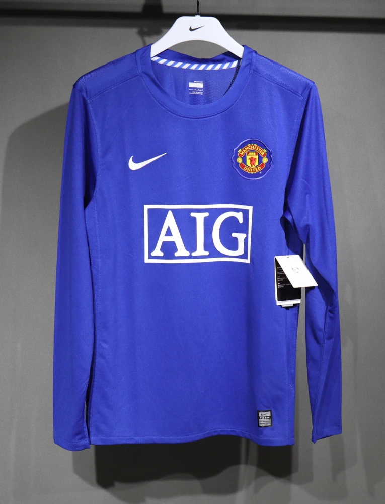 Manchester United Retro Authentic Third Away Long Sleeve Football Jersey Shirt 2008/09
