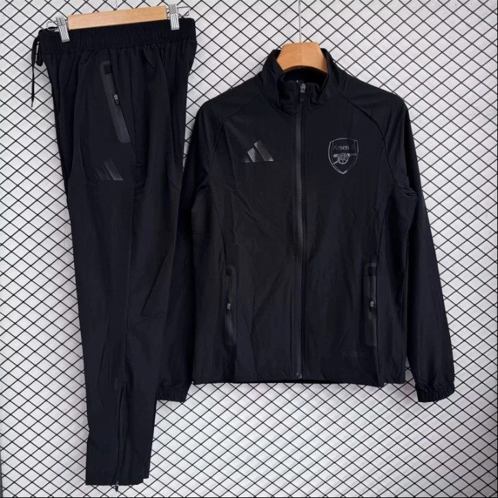 Arsenal Windbreaker With Pants Black 2025/26