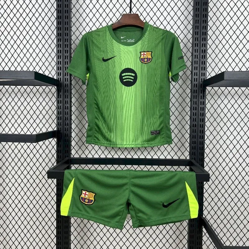 Barcelona Goalkeeper Kids Kit Jersey+Shorts 2025/26