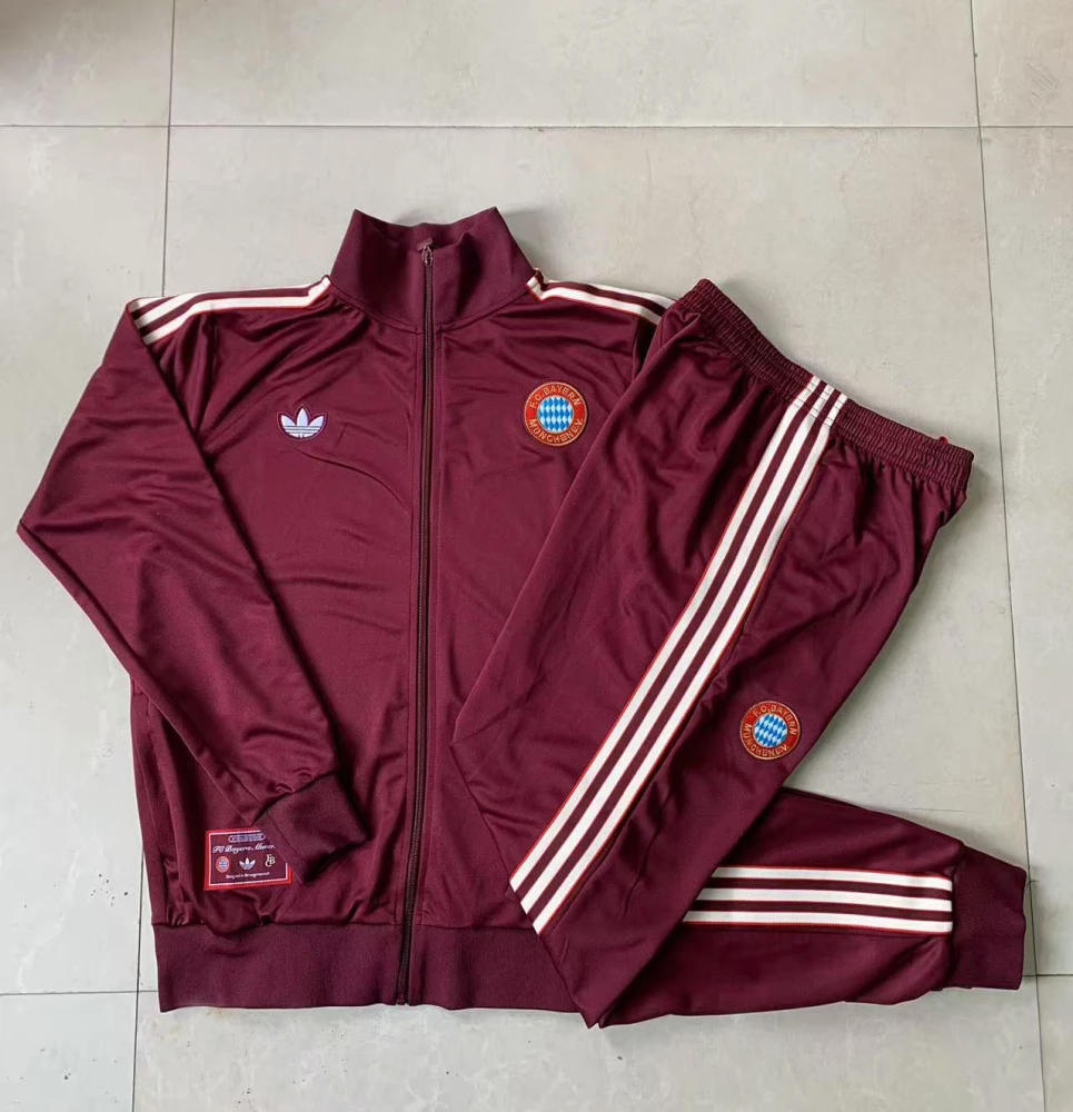 Kids Bayern Munich Training Kit (Jacket+Pants) Deep Red 2025/26